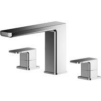 Nuie Windon 3-Hole Deck Mounted Bath Filler Tap - Chrome