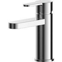 Nuie Arvan Mini Mono Basin Mixer Tap with Push Button Waste - Chrome