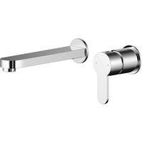 Nuie Arvan 2-Hole Wall Mounted Basin Mixer Tap without Plate - Chrome