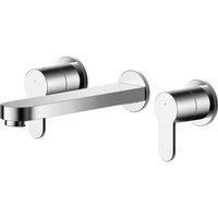 Nuie Arvan 3-Hole Wall Mounted Basin Mixer Tap without Plate - Chrome