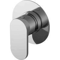 Nuie BINWD14 Binsey Modern Bathroom Round Concealed Diverter 2/3/4 Way with Lever Handle, 100mm, Chrome