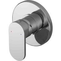 Nuie Manual Concealed Shower Valve Round Single Lever Brass Chrome Bathroom