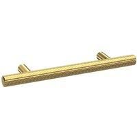 Hudson Reed Knurled Bar Handle 96Mm Centres - Brushed Brass