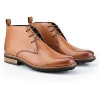 Silver Street Turing Mens Casual and Smart Casual Leather Lace up Chukka Boots in Sizes 7-12 (10 UK, Tan)