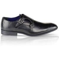 Silver Street London Men/'s Bourne Monk Formal/Office Leather Shoe (10 UK, Black)