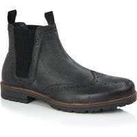 Silver Street London Men's Albion Leather Chelsea Boots in Black | Size: 12