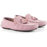Silver Street London Men/'s Jackson Suede Leather Slip on Casual Summer Loafer Moccasin Shoes, Pink, 10