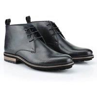 Silver Street London Men/'s Ludgate Leather Fashionable Chukka Boot, Black, 9