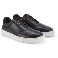 Silver Street London Spinney Mens Trainers Premium Leather Classic Casual Shoes Extra Padded Comfort Sneakers for Men, Black, UK 11