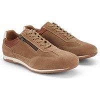 Silver Street London Lambeth Mens Trainers Suede Leather Classic Casual Shoes Extra Padded Comfort Sneakers for Men, Tan, UK 12