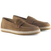 Silver Street London Men's Clapham Suede Casual Penny Loafers in Light Brown | Size: 10