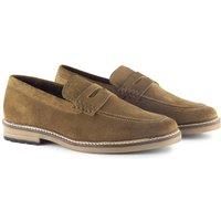 Silver Street London Men's Belmont Suede Casual Penny Loafers in Light Brown | Size: 11