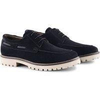 Silver Street London Beckenham Premium Suede Casual Shoes for Men Extra Padded Breathable Mens Apron Fron Shoes Comfortable Moccasins Lace Up, Navy, UK 9