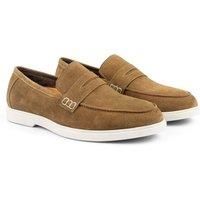 Silver Street London San Nicola Premium Suede Loafers for Men Extra Padded Breathable Mens Casual Shoes Comfortable Moccasins Slip On Flats, Tan, UK 7