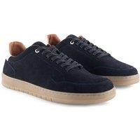 Silver Street London Lucano Mens Trainers Suede Leather Classic Casual Shoes Extra Padded Comfort Sneakers for Men, Navy, UK 9