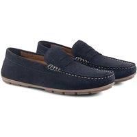 Silver Street London Bari Premium Suede Driving Loafers Shoes for Men Extra Padded Breathable Mens Casual Shoes Comfortable Moccasins Slip On Men Flats, Navy, UK 8