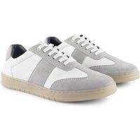 Silver Street London Polar Mens Genuine Leather Trainers Smart Casual Casual Shoes Comfort Sneakers for Men, White, UK 12