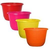 Set of 4 Bellagio 25cm (10in) Coloured Planters