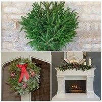 Christmas In A Box (Potted Norway Spruce, Wreath & Garland)