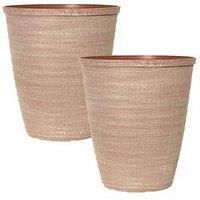 You Garden, Pair of Dune Powdered Brick Planters Containers For Flowers