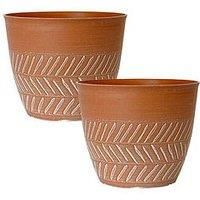 Pair Of Keke Planters - Powdered Clay (8")