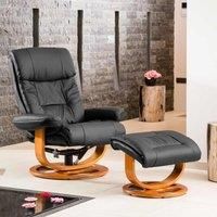 Artemis Home Barriston Swivel Recliner And Footstool - Black