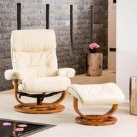 Artemis Home Barriston Swivel Recliner With Massage And Heat - Cream