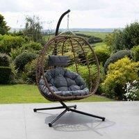 Artemis Home Aylesbury Swing Egg Pod Chair - Dark Grey