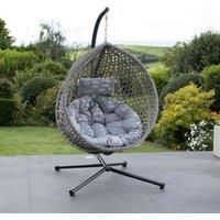 Artemis Home Bradshaw Swing Egg Pod Chair - Light Grey