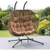Artemis Home Beauchamp Swinging Double Garden Seat - Brown
