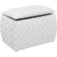 Artemis Home Plumeo Velvet Storage Ottoman - Cream, Cream
