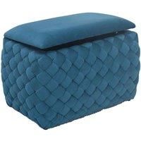 Artemis Home Plumeo Velvet Storage Ottoman - Teal, Green