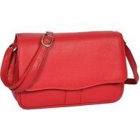 Ladies Classic Organiser Shoulder Cross Body Messenger Bag Satchel Red NEW