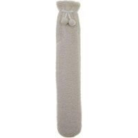 AROMA HOME Teddy Boucle Long Hot Water Bottle - Cream, Cream