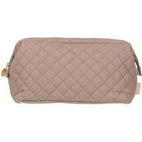 Quilted Cosmetic Bag Toiletry Pouch Travel Organiser Makeup Storage Large Brown