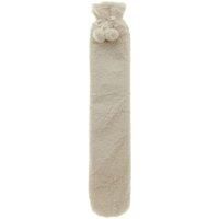 AROMA HOME Faux Fur Long Hot Water Bottle - Cream, Cream