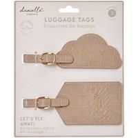 Danielle Creations Travel Luggage Tags Set of 2 Faux Leather
