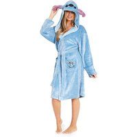 Disney Ladies Dressing Gowns Fleece Hooded Women/'s Robes Stitch Gifts (Blue, XL)