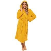 CityComfort Ladies Robe Terry Towelling Cotton Dressing Gown Bathrobe Highly Absorbent Women (M, Mustard), 12/14 UK (40/42 EU)