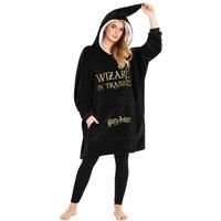Harry Potter Black Hoodie Blanket Women, Fleece Oversized Sweatshirt