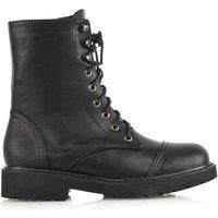 Womens Lace Up Ankle Boots Chunky Sole Ladies Retro Combat Goth Biker Shoes