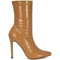 'Rain' Stiletto High Heel Knitted Ribbed Sock Ankle Boots