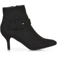 Women's Ankle Boots Ladies Kitten Low Mid Heel Point Toe Booties Shoes Size 3-8