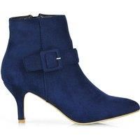 Women's Ankle Boots Ladies Kitten Low Mid Heel Point Toe Booties Shoes Size 3-8