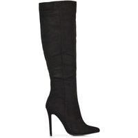 New Womens Knee High Boots Mid High Heel Ladies Pointed Toe Shoes Size 3-8