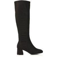 'Kaia' Flared Block High Heel Below The Knee High Boots