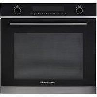 Russell Hobbs Midnight RHMEO7202DS Built-in 59.5cm Tall & Wide Electric Fan Oven and Microwave, Dark Steel