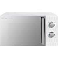 Russell Hobbs Honeycomb RHMM715 17 Litre 700W White Solo Manual Microwave with 5 Power Levels, Integrated Timer and Defrost Function (White)