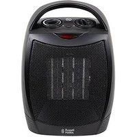 Russell Hobbs RHFH1006B Black 1.5kW Portable Upright Ceramic Fan Heater with 2 Heat Settings & Overheat Protection, 15m2 Room Size, 2 Year Guarantee