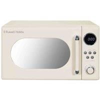 Russell Hobbs Retro Microwave 20L Digital Cream RHM2044C with Defrost Function